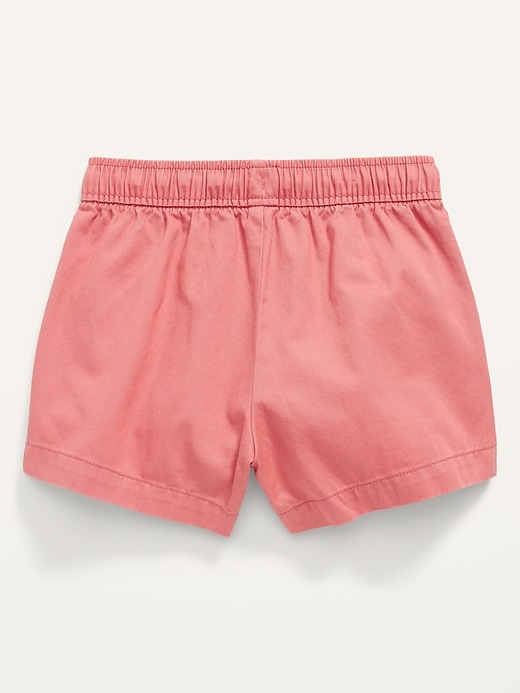 View large product image 2 of 2. Twill Drawstring Shorts for Girls