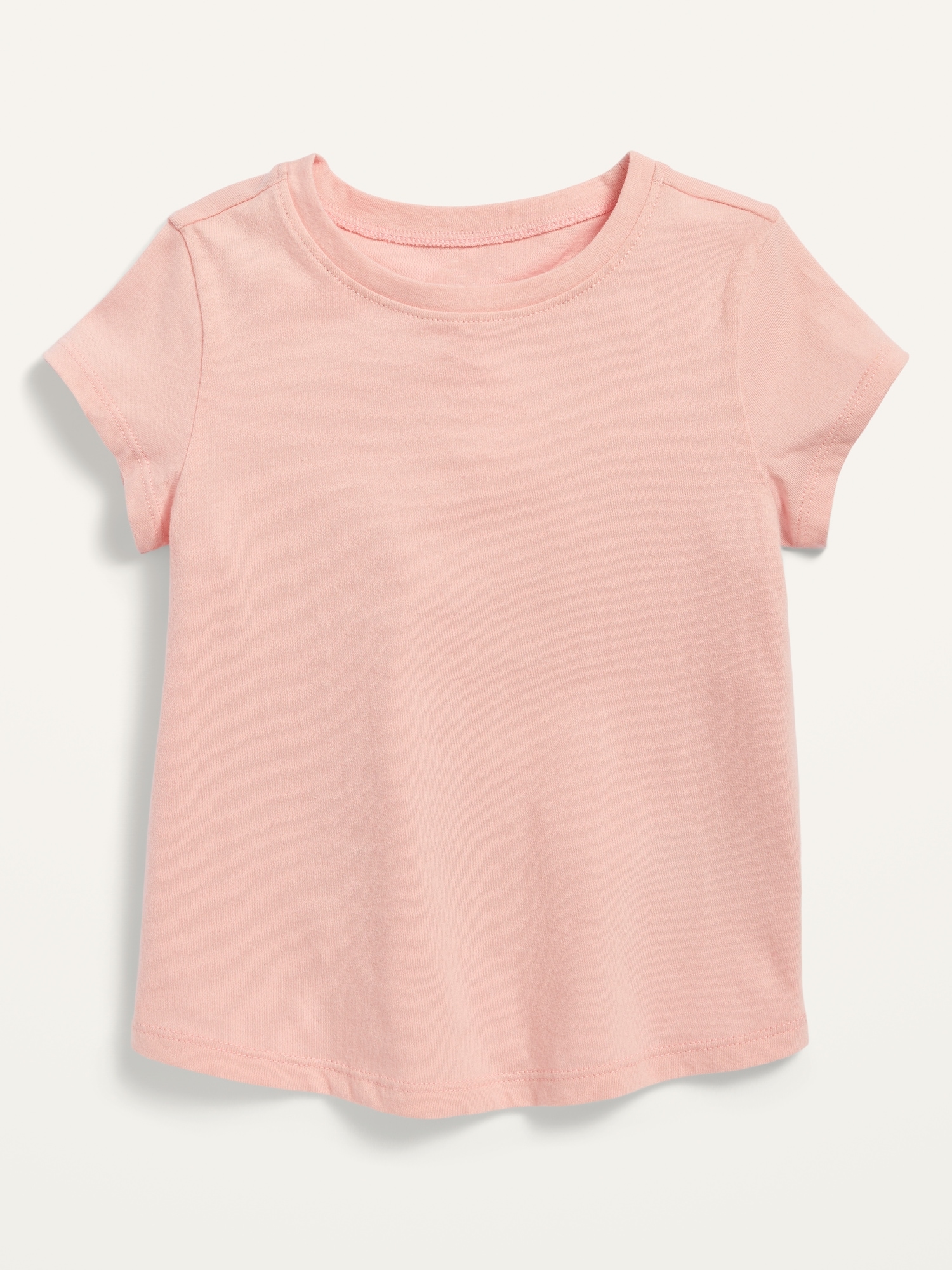 Old Navy Unisex Solid Short-Sleeve T-Shirt for Toddler pink. 1