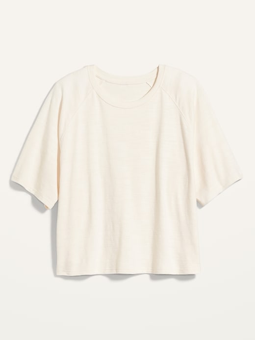 View large product image 1 of 1. Cozy Plush-Knit Elbow-Sleeve Plus-Size Sweatshirt