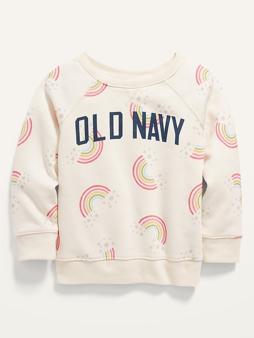 Old Navy Logo-Graphic Raglan Sweatshirt for Toddler Girls. 1