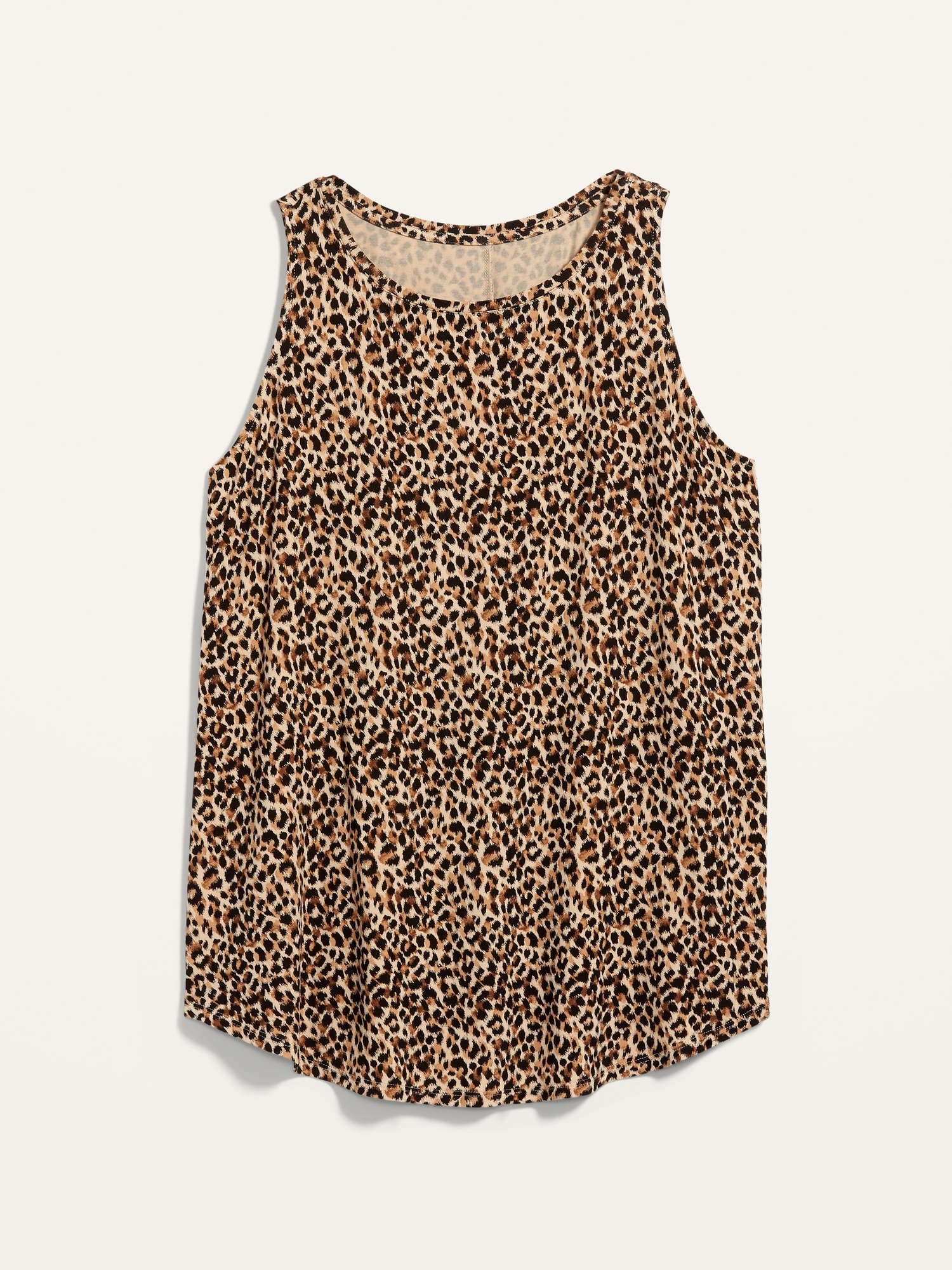 Luxe High-Neck Leopard-Print Plus-Size Tank Top | Old Navy