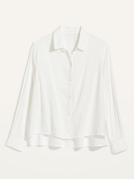 View large product image 1 of 1. Oversized Cropped Swing Shirt for Women