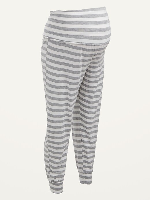 View large product image 1 of 1. Maternity Rollover-Waist Ultra-Soft Sunday Sleep Jogger Pants