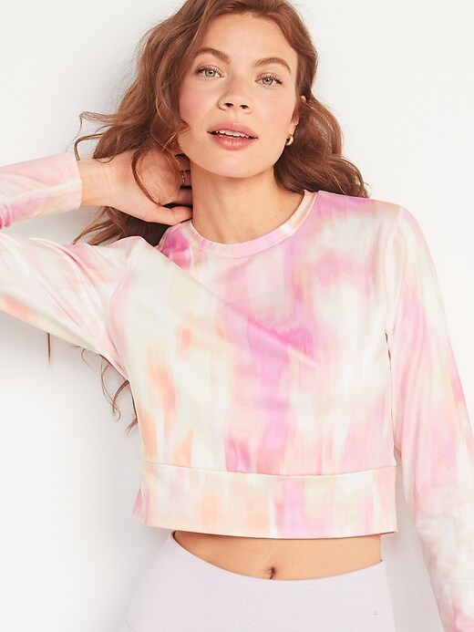 Image number 1 showing, CozeCore Long-Sleeve Crop Tee