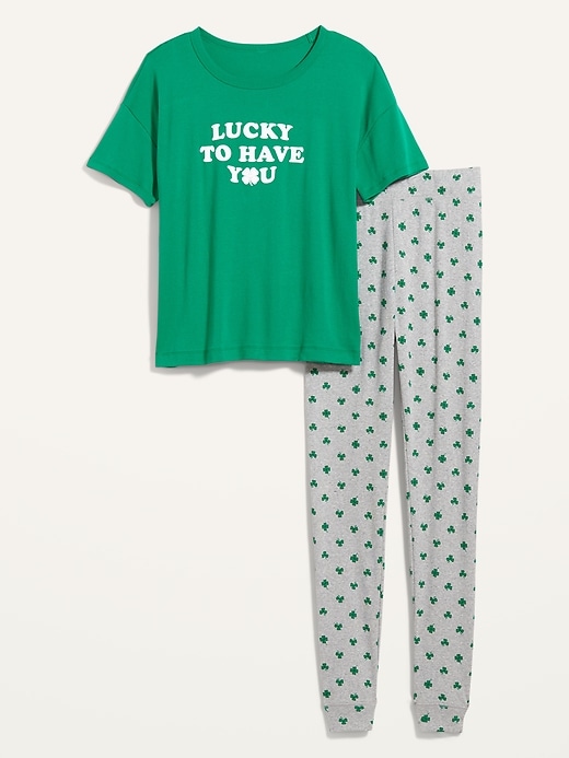Image number 4 showing, Matching St. Patrick's Day Pajama Set