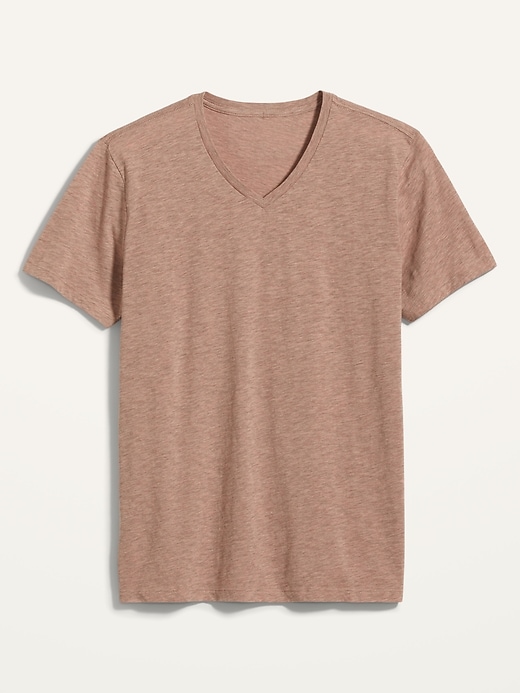 Image number 4 showing, Soft-Washed Slub-Knit V-Neck T-Shirt
