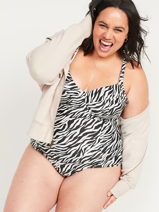 Image number 1 showing, Secret-Smooth Underwire Plus-Size One-Piece Swimsuit