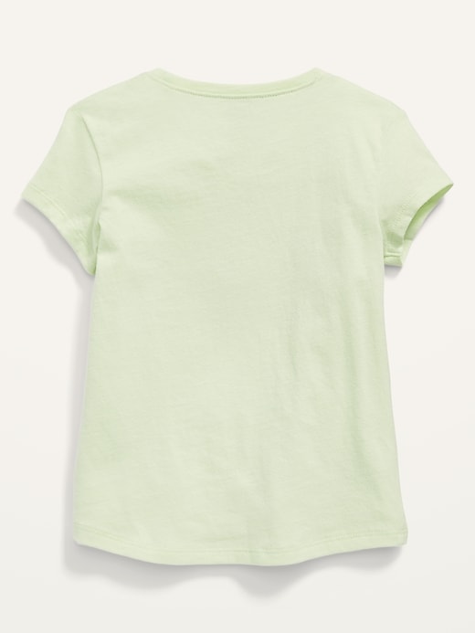 View large product image 2 of 2. St. Patrick's Day "Mom's Lucky Charm" Graphic Tee for Toddler Girls