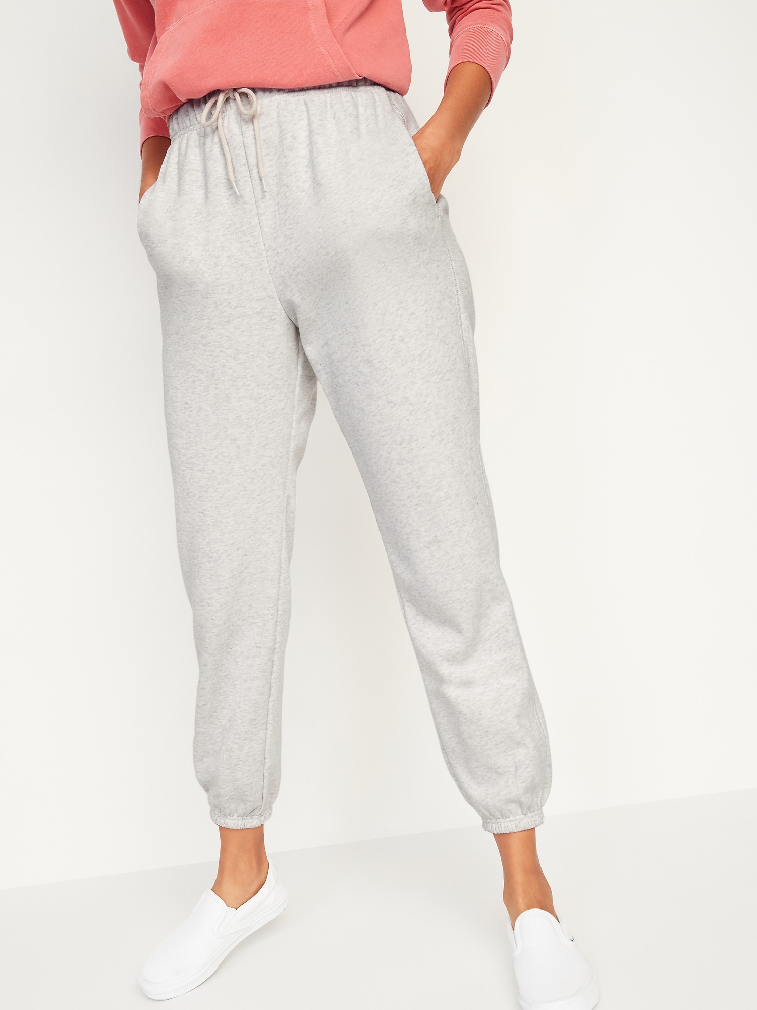 high waisted jogger trousers