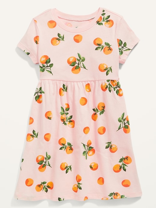 View large product image 1 of 1. Fit & Flare Short-Sleeve Jersey Dress for Toddler Girls