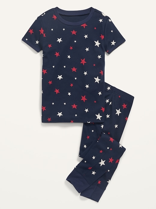 Old Navy Gender-Neutral Printed Snug-Fit Pajama Set for Kids. 1