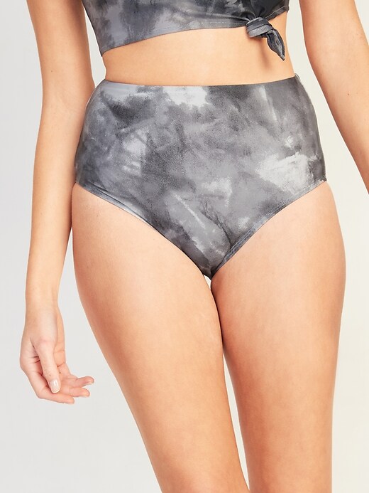 View large product image 1 of 2. High-Waisted Swim Bottoms