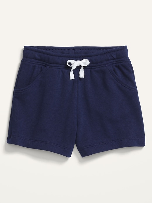 Functional-Drawstring French Terry Pull-On Shorts for Toddler Girls ...