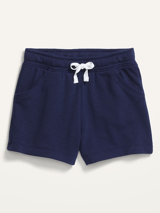 View large product image 1 of 1. Functional-Drawstring French Terry Pull-On Shorts for Toddler Girls