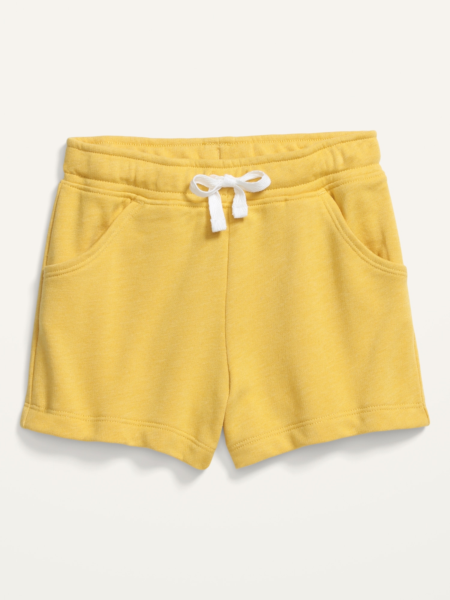 Old Navy Functional-Drawstring French Terry Pull-On Shorts for Toddler Girls yellow. 1