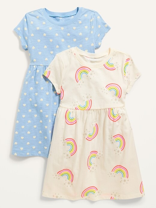 View large product image 1 of 1. 2-Pack Fit & Flare Jersey Dress for Toddler Girls