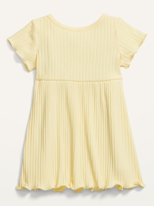 View large product image 2 of 2. Short-Sleeve Rib-Knit Dress for Baby