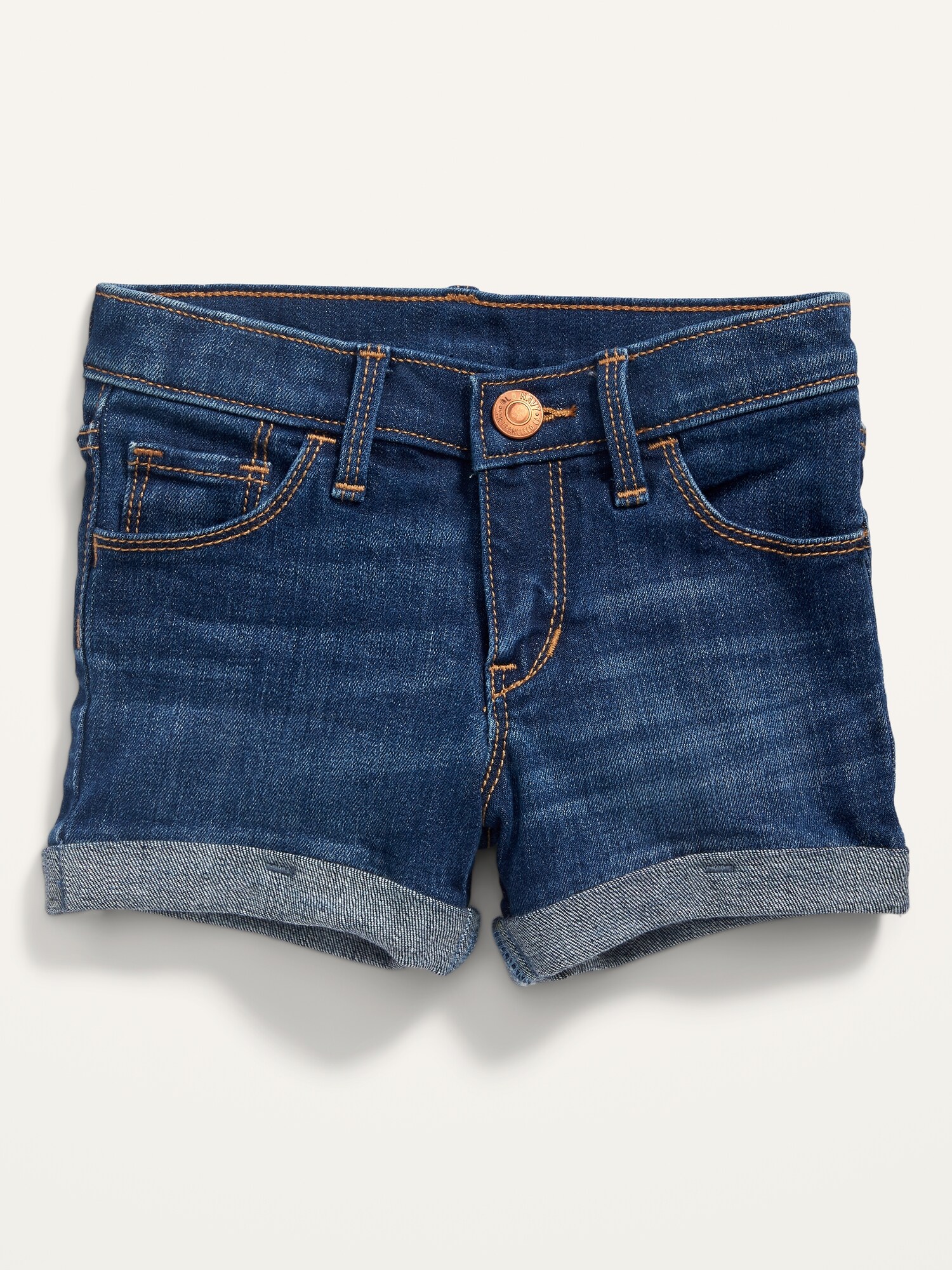 Dark-Wash Jean Shorts for Toddler Girls