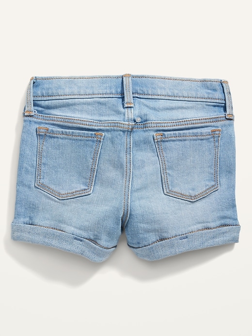 View large product image 2 of 2. Light-Wash Jean Shorts for Toddler Girls