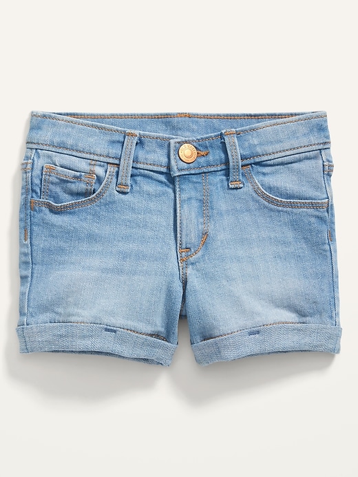 View large product image 1 of 2. Light-Wash Jean Shorts for Toddler Girls