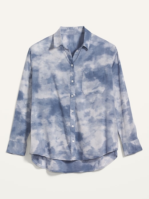View large product image 1 of 1. Oversized Tie-Dyed Boyfriend Shirt