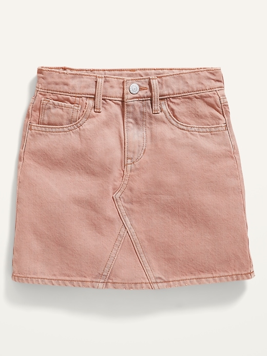 View large product image 1 of 2. High-Waisted Pop-Color Jean Skirt for Girls