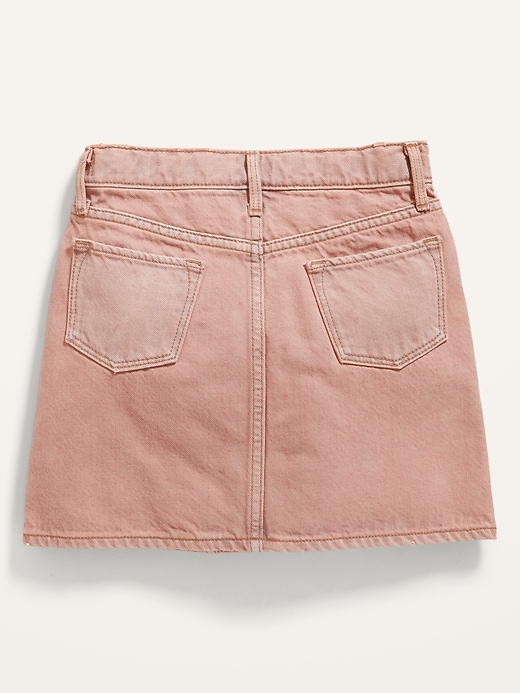 View large product image 2 of 2. High-Waisted Pop-Color Jean Skirt for Girls
