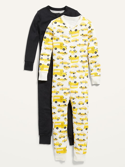 View large product image 1 of 1. Unisex Printed Pajama One-Piece 2-Pack for Toddler & Baby