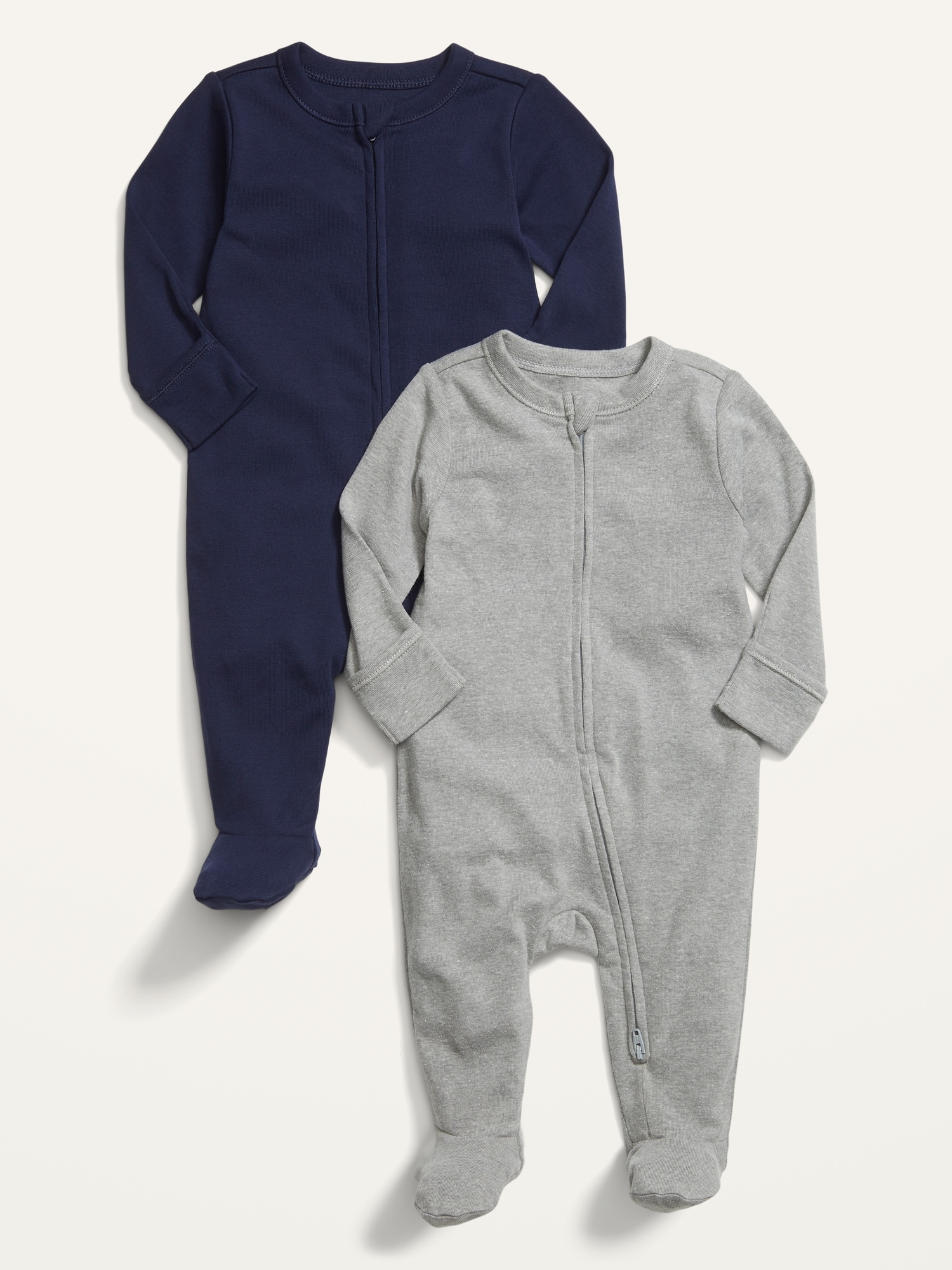 Old Navy Unisex 2-Way-Zip Sleep & Play Footed One-Piece 2-Pack for Baby blue. 1