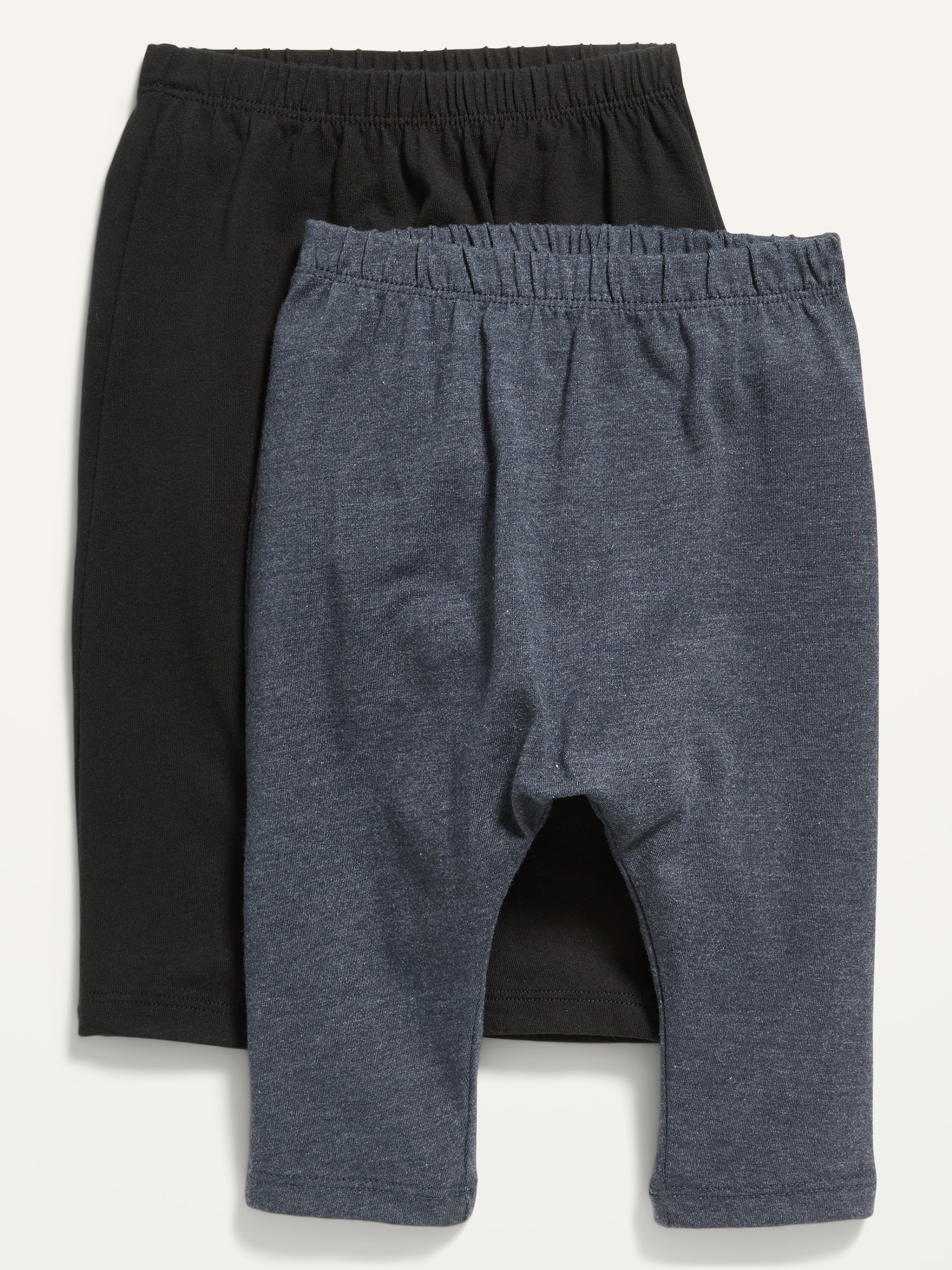 Old Navy Unisex U-Shaped Jersey Pants 2-Pack for Baby black. 1
