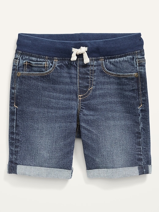 Karate Rib-Knit Waist Medium-Wash Shorts for Toddler Boys | Old Navy