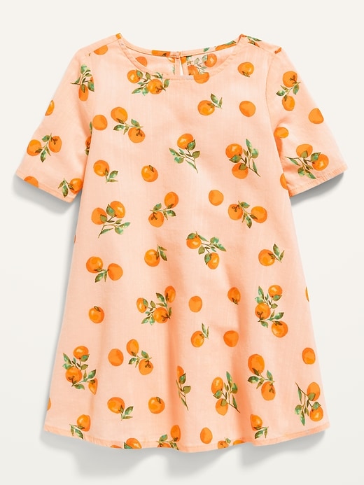 View large product image 1 of 1. Elbow-Sleeve Swing Dress for Toddler Girls