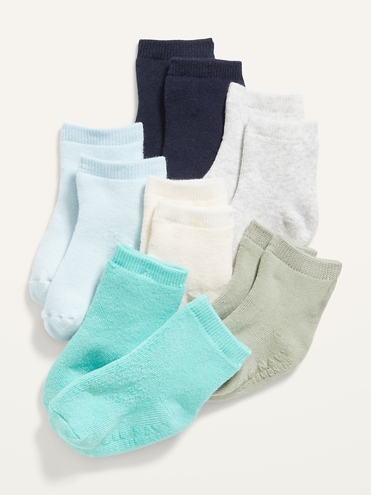 Unisex Solid Crew Socks 6-Pack for Baby | Old Navy