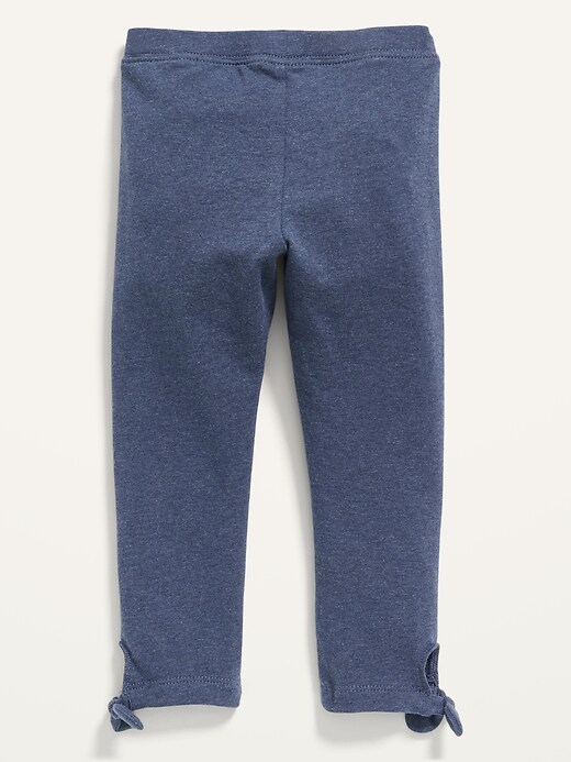 View large product image 2 of 2. French Terry Bow-Hem Leggings for Toddler Girls