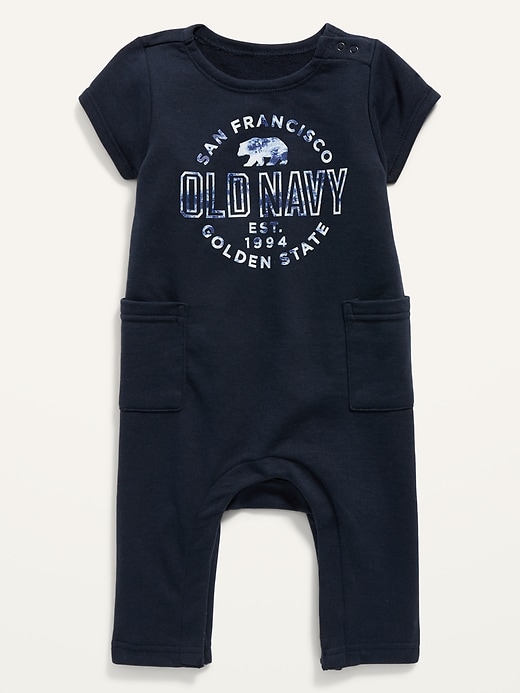 View large product image 1 of 2. Unisex French Terry Logo-Graphic One-Piece for Baby