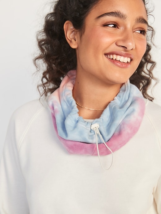 View large product image 1 of 2. Cozy Tie-Dyed Neck-Warming Snood for Women