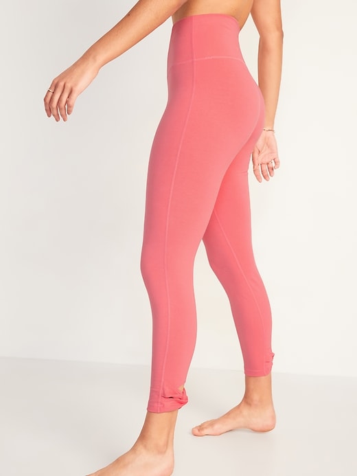 Image number 3 showing, High-Waisted Balance Twist-Hem 7/8-Length Leggings for Women