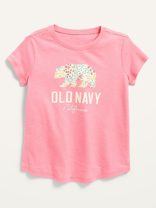 View large product image 1 of 1. Short-Sleeve Logo-Graphic T-Shirt for Toddler Girls