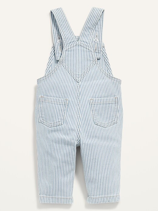 View large product image 2 of 2. Railroad-Stripe Overalls for Baby