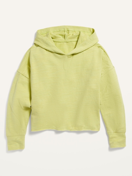 View large product image 1 of 1. Oversized Raw-Hem Pullover Hoodie for Girls