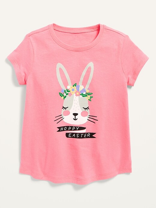 ShortSleeve "Hoppy Easter" Graphic Tee for Toddler Girls Old Navy