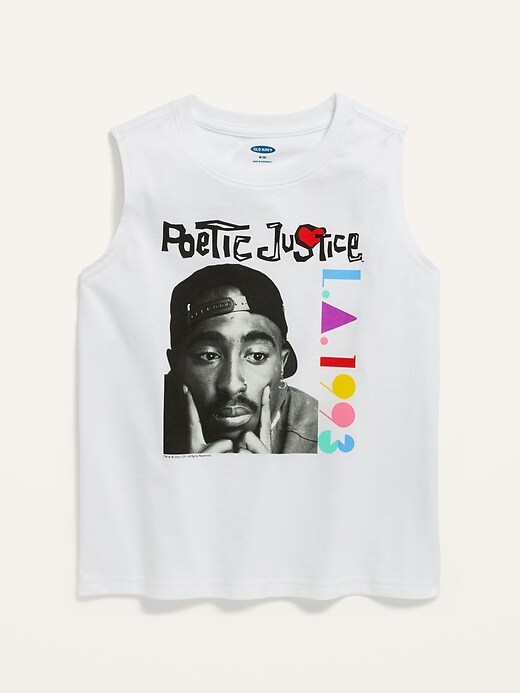 View large product image 1 of 1. Gender-Neutral Pop Culture Graphic Muscle Tee for Kids
