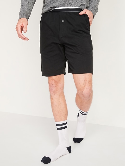 View large product image 1 of 3. Jersey Pajama Shorts  -- 9-Inch Inseam