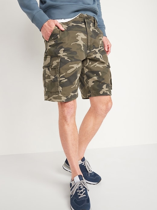 View large product image 1 of 1. Lived-In Straight Cargo Shorts -- 10-inch inseam