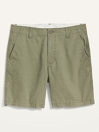 View large product image 3 of 3. Straight Lived-In Khaki Non-Stretch Shorts - 8-inch inseam