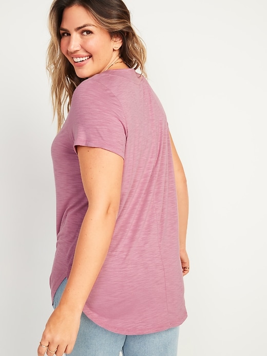 Image number 2 showing, Loose Luxe V-Neck Tunic T-Shirt for Women