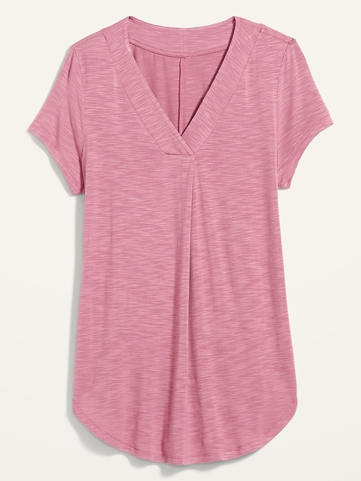Image number 4 showing, Loose Luxe V-Neck Tunic T-Shirt for Women