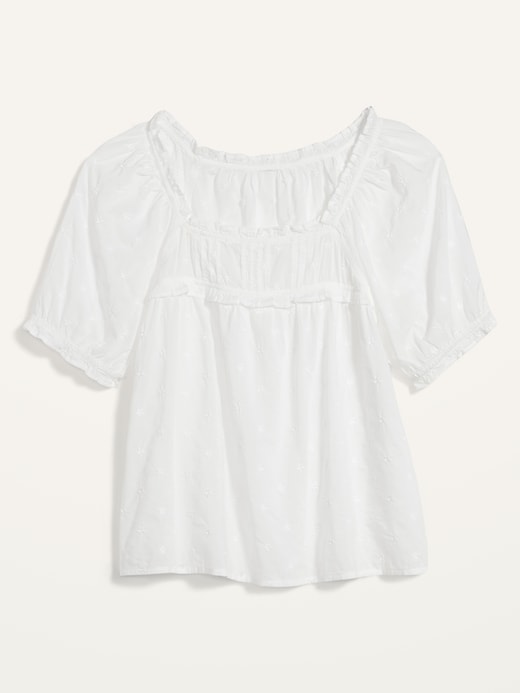 Old Navy Ruffled Square-Neck Embroidered Blouse for Women - 671913002000