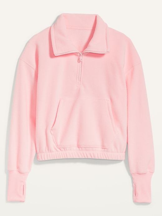 Image number 4 showing, Loose Quarter-Zip Micro Performance Fleece Sweatshirt