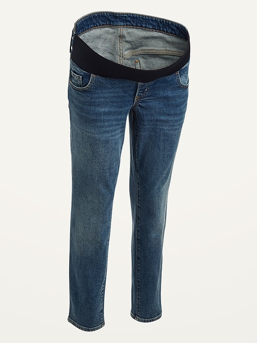 View large product image 1 of 1. Maternity Front Low-Panel O.G. Straight Jeans